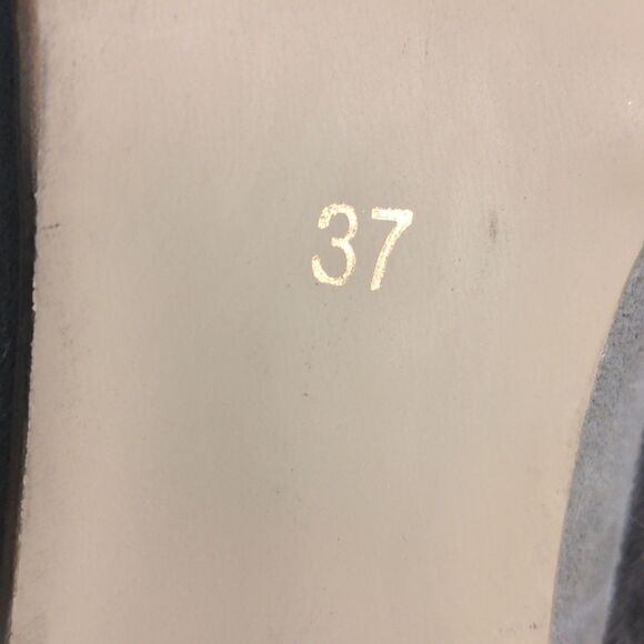 Benvenuti Calzatyre‎ Italiane gray suede peep toe heels size 37 - Picture 8 of 12